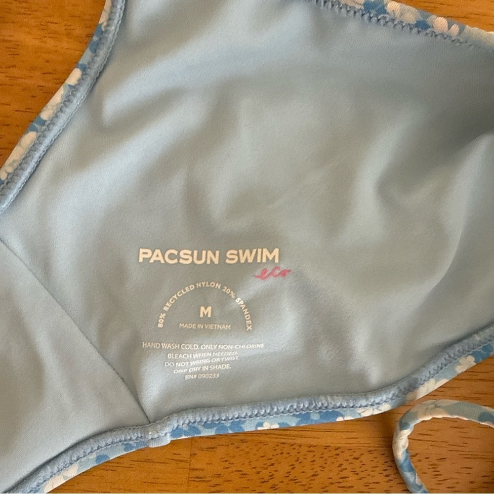 Aerie PacSun Bikini Tops Bundle Medium Floral Stripes S - Picture 3 of 8